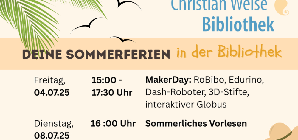 Sommerliche Vorlesestunde in der Bibliothek!
