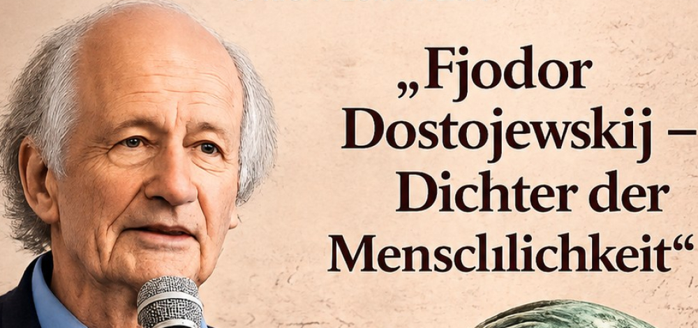 Vortrag Eugen Drewermann „Fjodor Dostojewskij – Dichter der Menschlichkeit“.