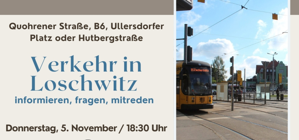 Verkehr in Loschwitz – informieren, fragen, mitreden