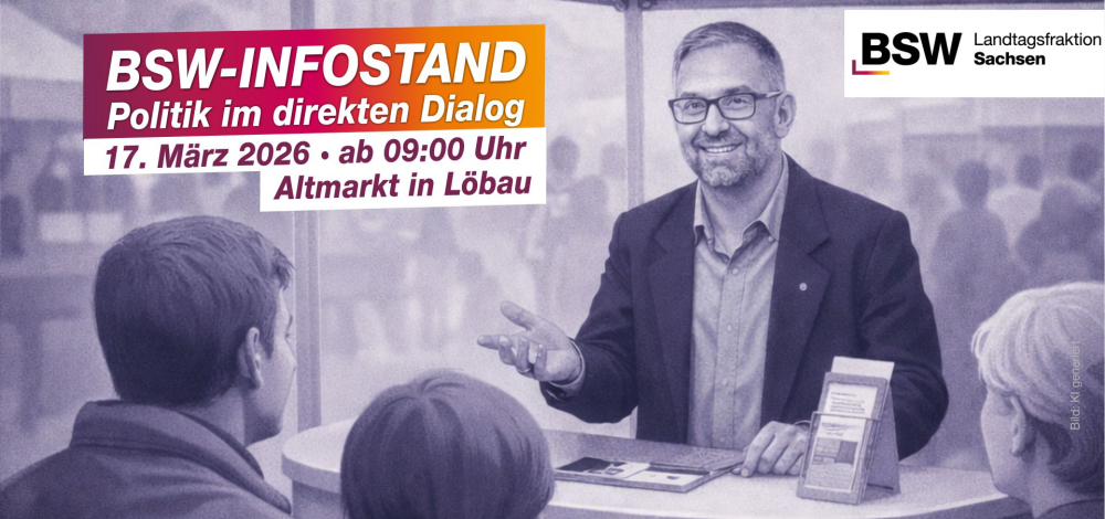 BSW-Infostand in Löbau – Politik im direkten Dialog