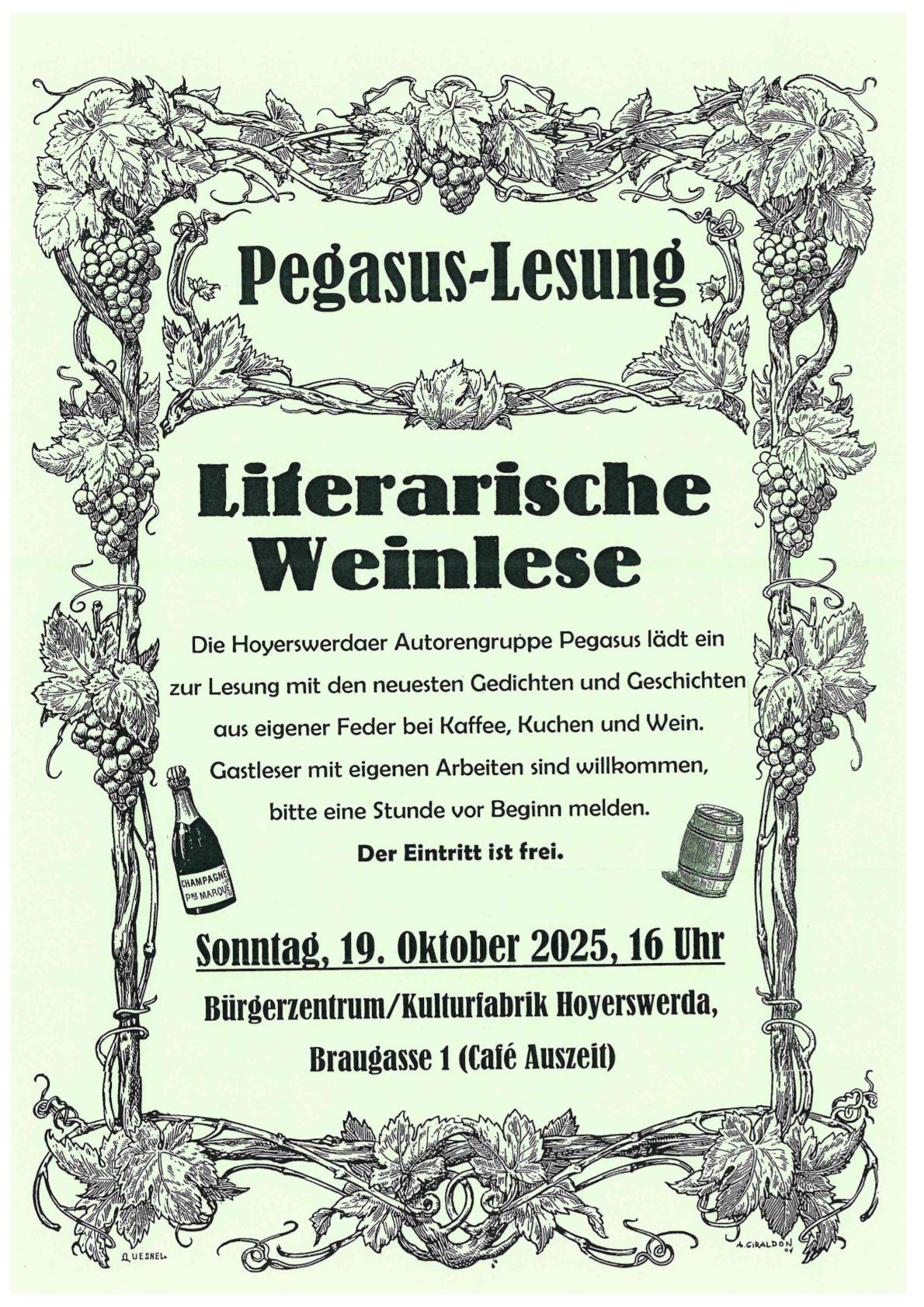 Pegasus Autorenlesung