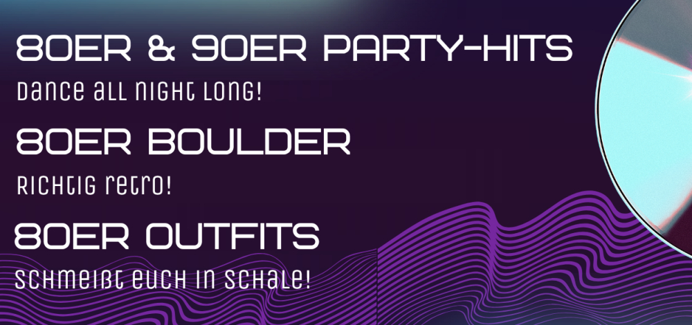 80er Party in der Kletterarena