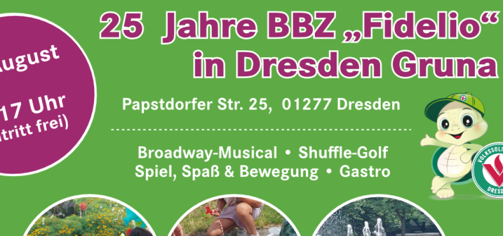 Sommerfest zum 25-jährigen Jubiläum des Begegnungszentrum „Fidelio“ der Volkssolidarität Dresden in Gruna