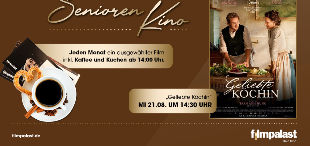 Seniorenkino "Geliebte Köchin" jetzt auch im 2ten Saal 14:45 Uhr