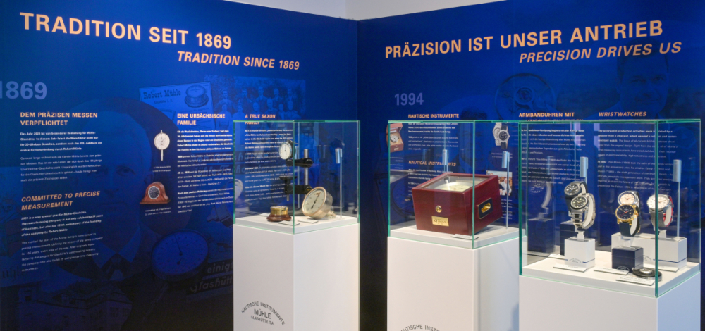 Foyer-Ausstellung "Mühle-Glashütte - Tradition seit 1869"