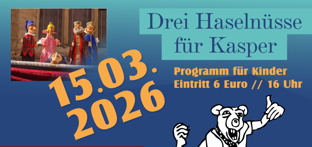 Puppentheater im Erbgericht: "Drei Haselnüsse für Kasper