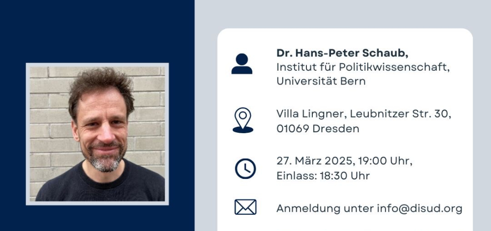"Direkte Demokratie in der Schweiz: Idee, Praxis, Auswirkungen“ mit Dr. Hans-Peter Schaub, Universität Bern