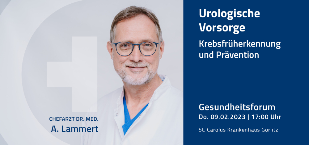 Gesundheitsforum [Vortrag]: Urologische Vorsorge - Krebsfrüherkennung und Prävention