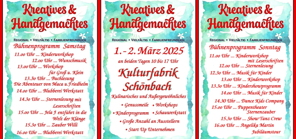 Messe für Kreatives & Handgemachtes in Schönbach