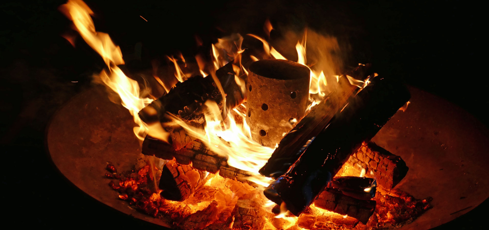 Minitheater mit Kaffeetrinken