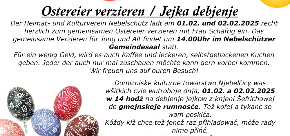 Ostereierverzieren in Nebelschütz