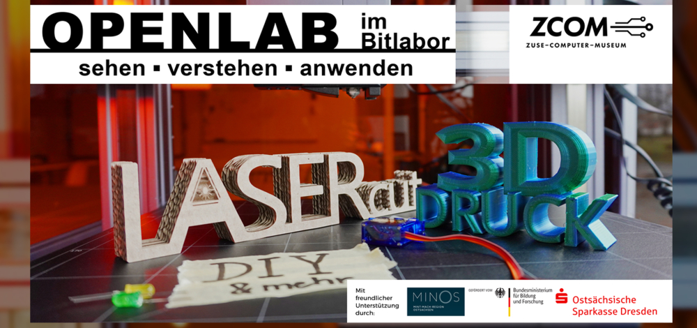 Open Lab: 3D-Druck, Lasercutting und Co.