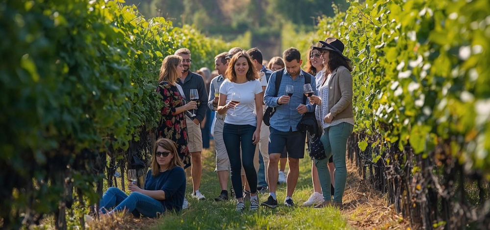 Spaziergang durch den Weingarten