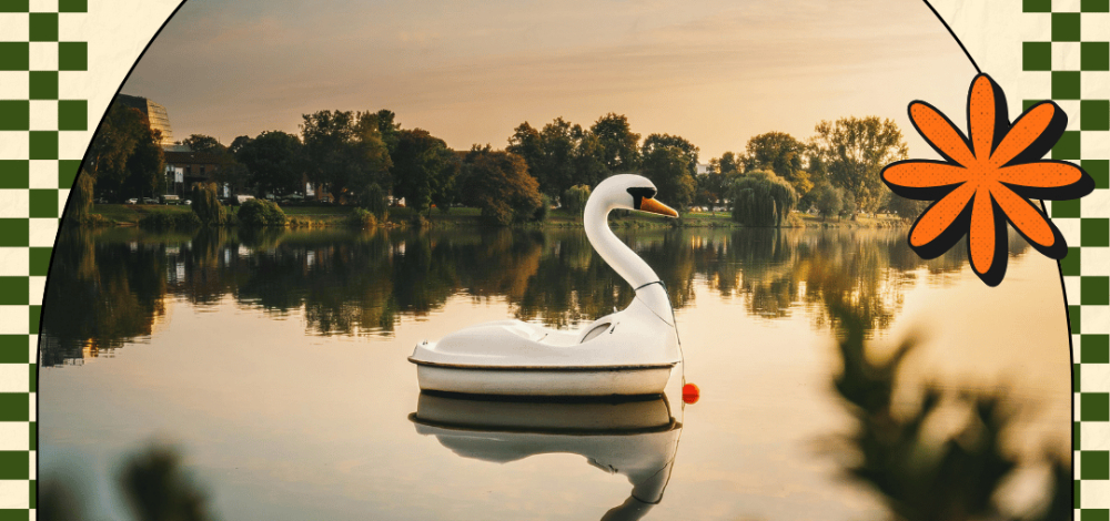 Tretbootfahren am Stausee in Sohland