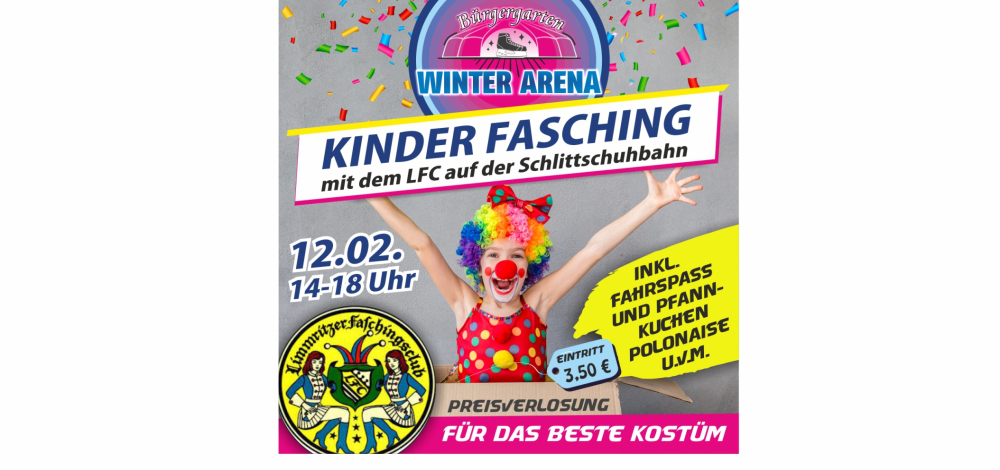 Kinderfasching in der Bürgergarten-WINTER-ARENA