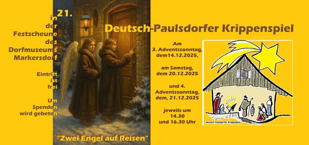 21. Deutsch-Paulsdorfer Krippenspiel "Zwei Engel auf Reisen"