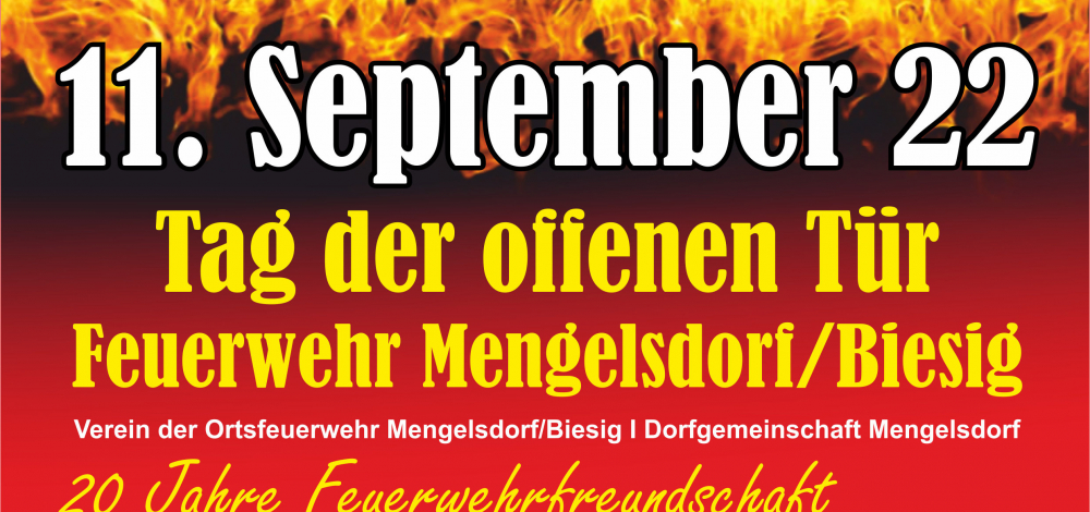 Tag der offenen Tür Feuerwehr Mengelsdorf/Biesig