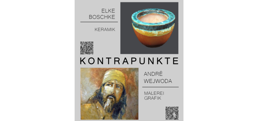 Ausstellung „Kontrapunkte“ von Elke Boschke - Keramik und André Wejwoda - Malerei & Grafik