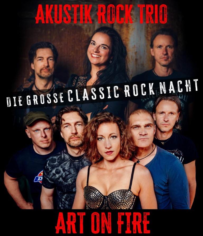 „Die große Classic Rock Nacht“ – mit ART ON FIRE & Akustik Rock Trio