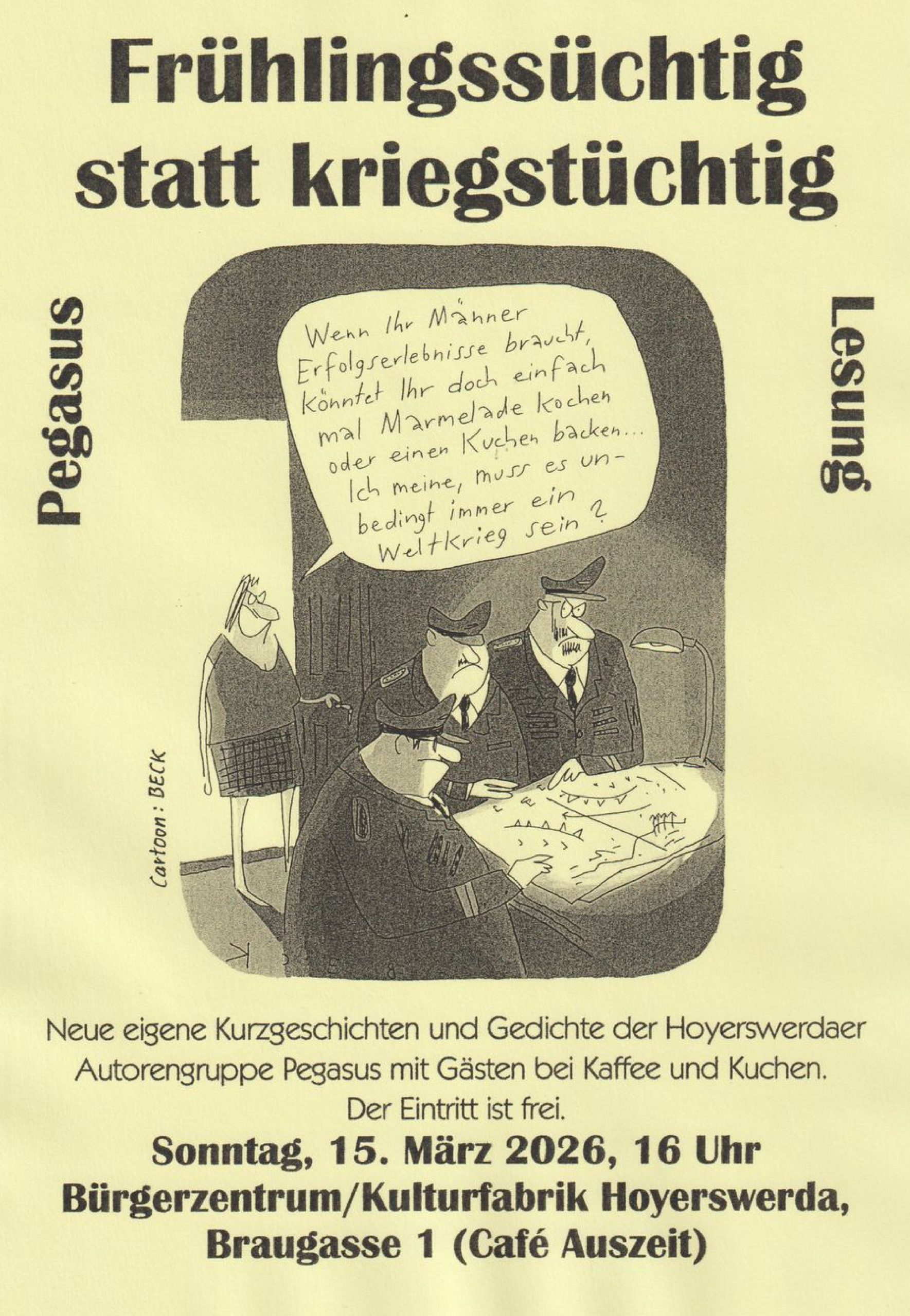 Pegasus Autorenlesung