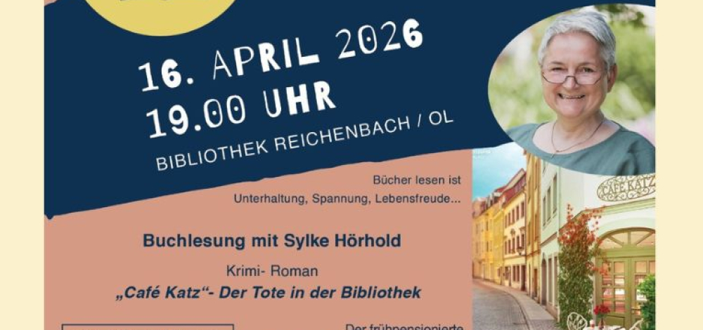 Buchgeflüster April "Café Katz - Der Tote in der Bibliothek" mit Sylke Hörhold