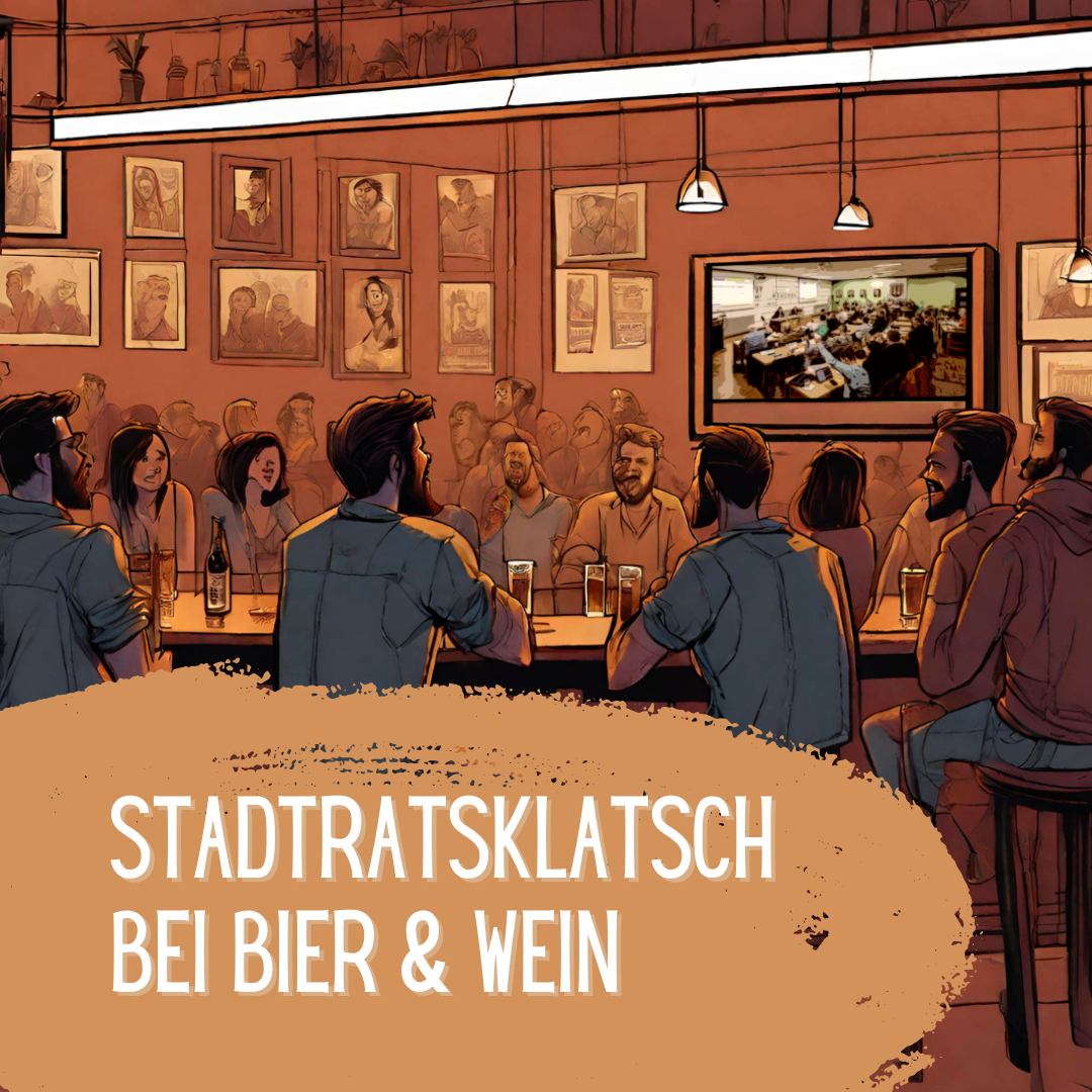 Stadtratsklatsch bei Bier und Wein