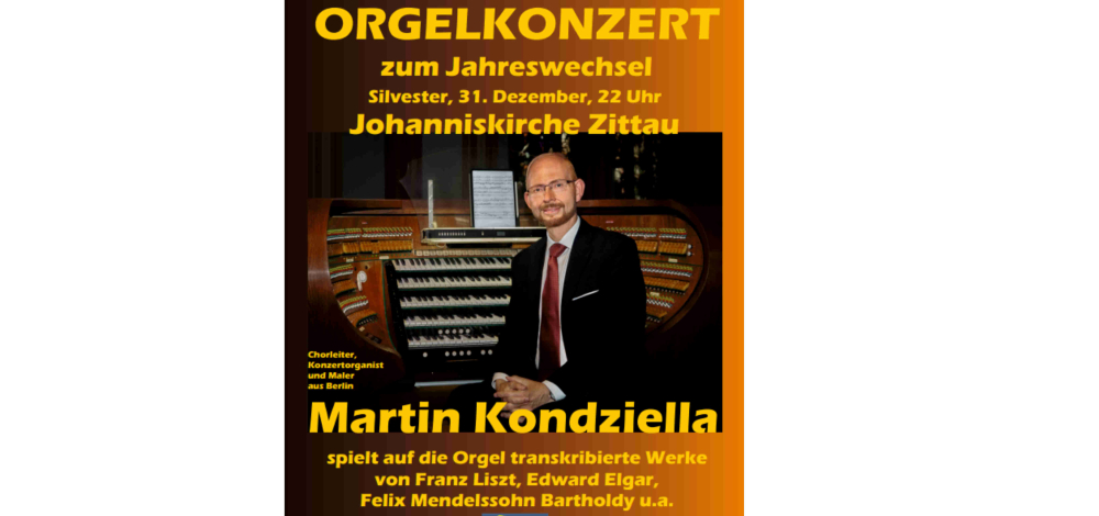 Transkriptions-Orgelkonzert zum Jahreswechsel