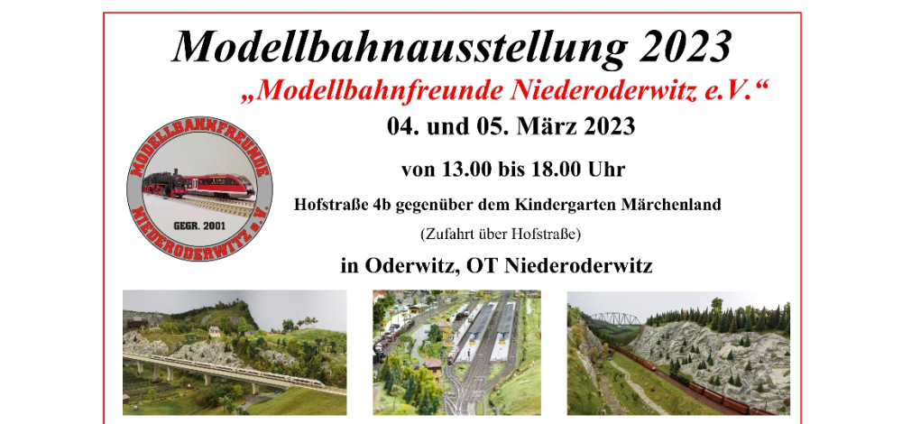 Modellbahnausstellung der "Modellbahnfreunde Niederoderwitz e.V."
