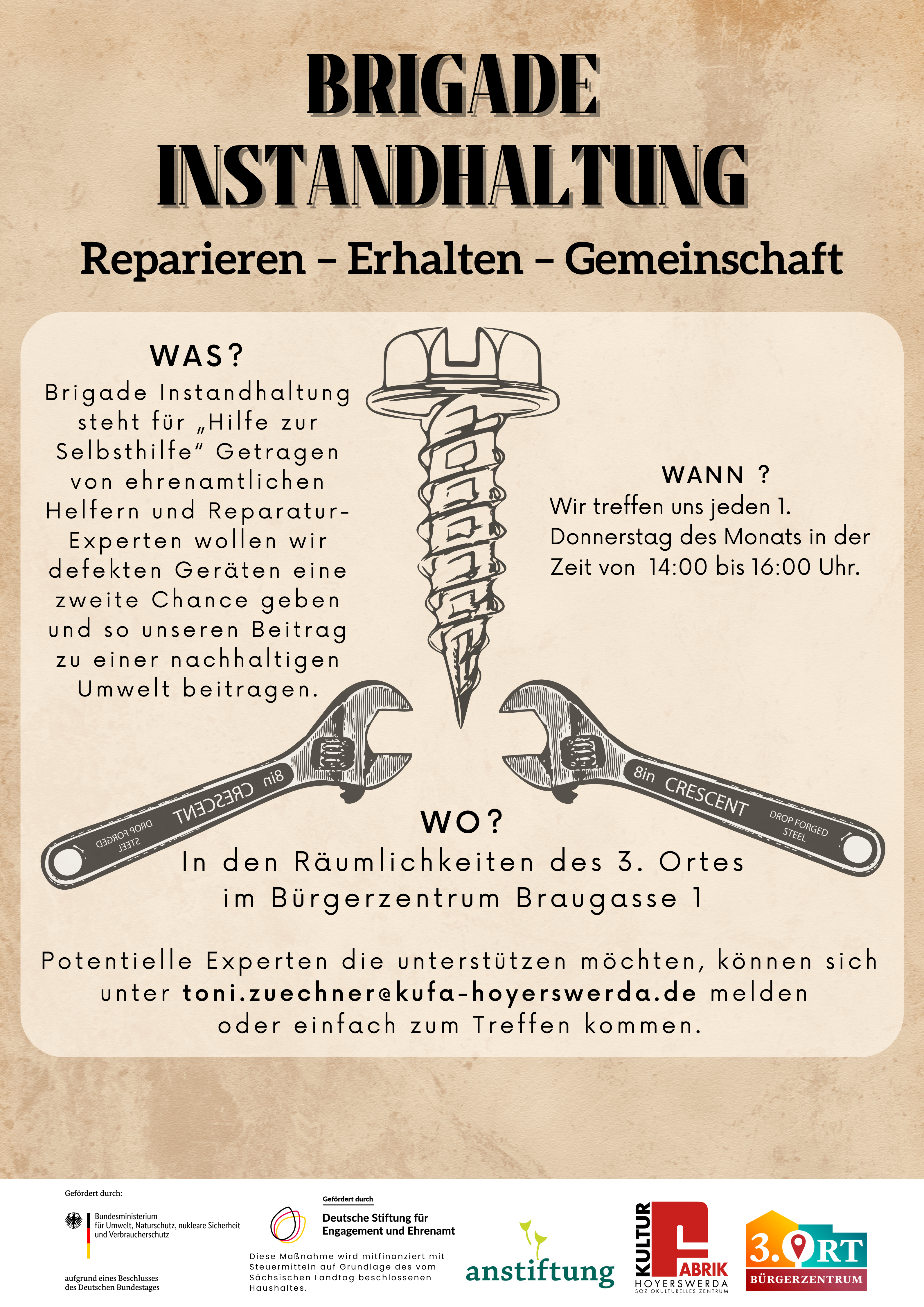 Repair-Café mit der Brigade Instandhaltung