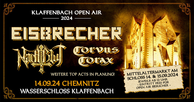 Klaffenbach Open Air | Eisbrecher + Nachtblut + Corvus Corax u.a.