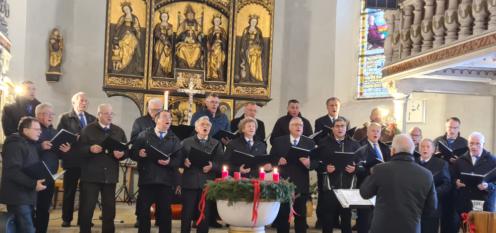 Musikalische Andacht mit dem Bobritzschtaler Männerchor zum 1. Advent