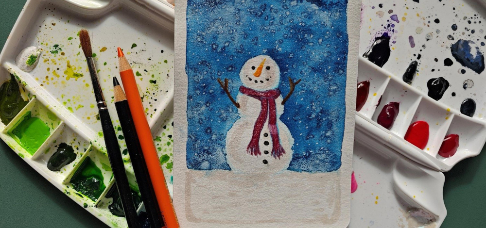 Familien-Malkurs Schneemann