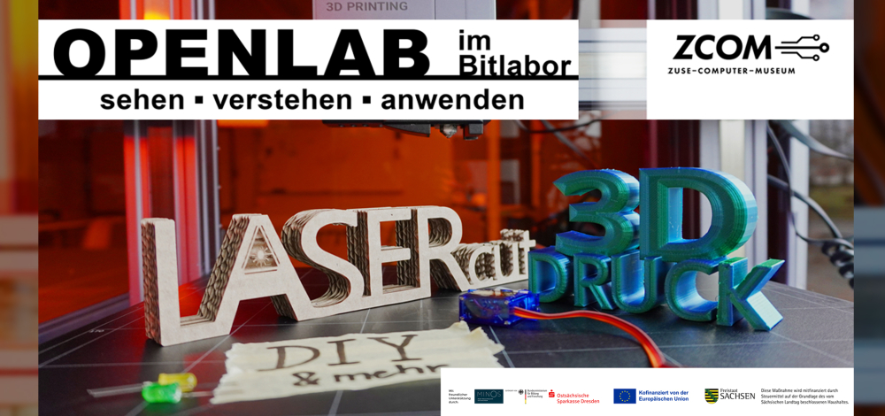 Open Lab: 3D-Druck, Lasercutting und Co.