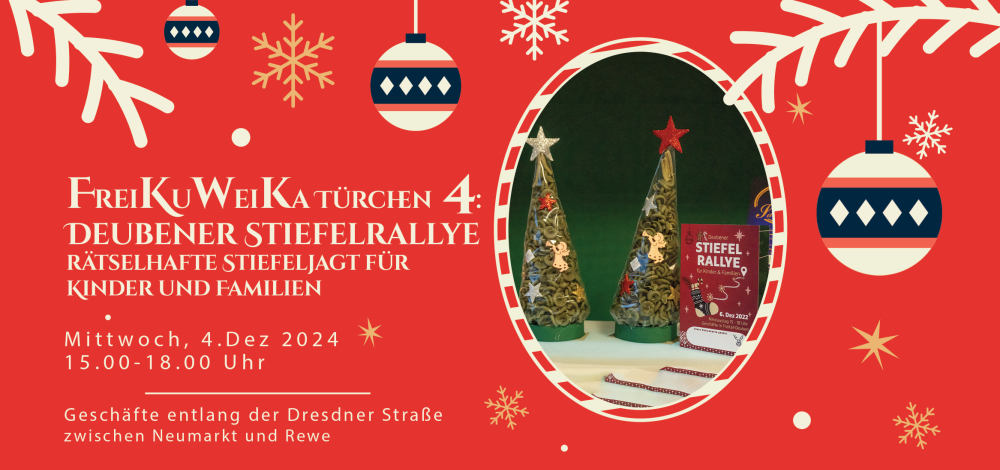 FreiKuWeiKa Türchen 4: Deubener Stiefelrallye - eine Rätselhafte Stiefeljagd für Kinder und Eltern