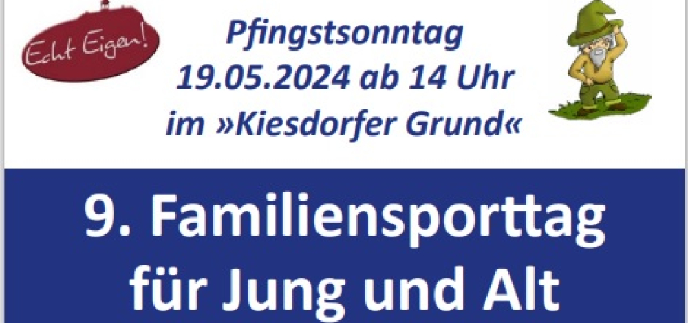 9. Familiensporttag für Jung und Alt im Kiesdorfer Grund