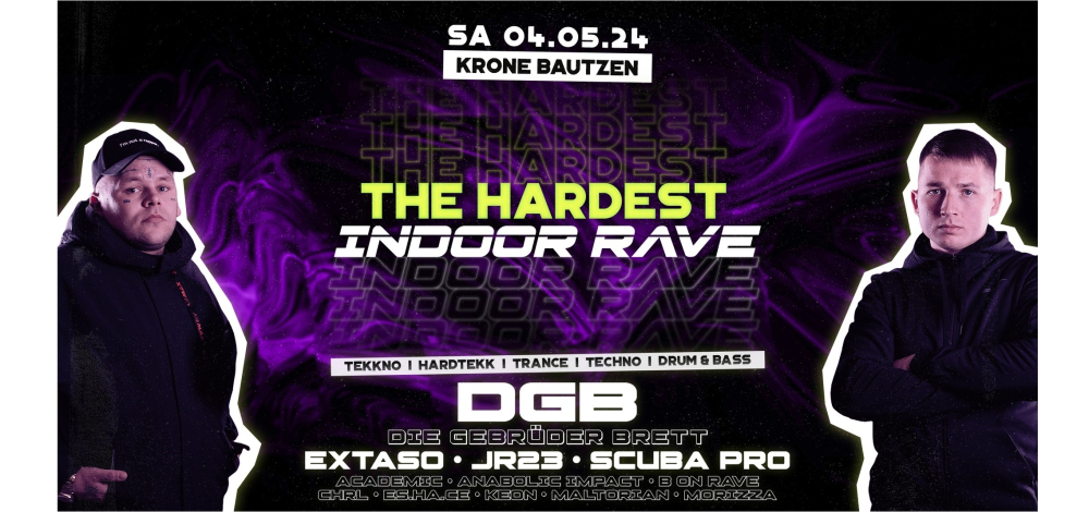 THE HARDEST INDOOR-RAVE I 3 STAGES & 15 ACTS