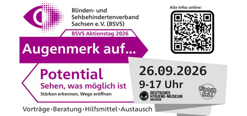 Der BSVS Aktionstag 2026 "Augenmerk auf... Potential - Sehen, was möglich ist"