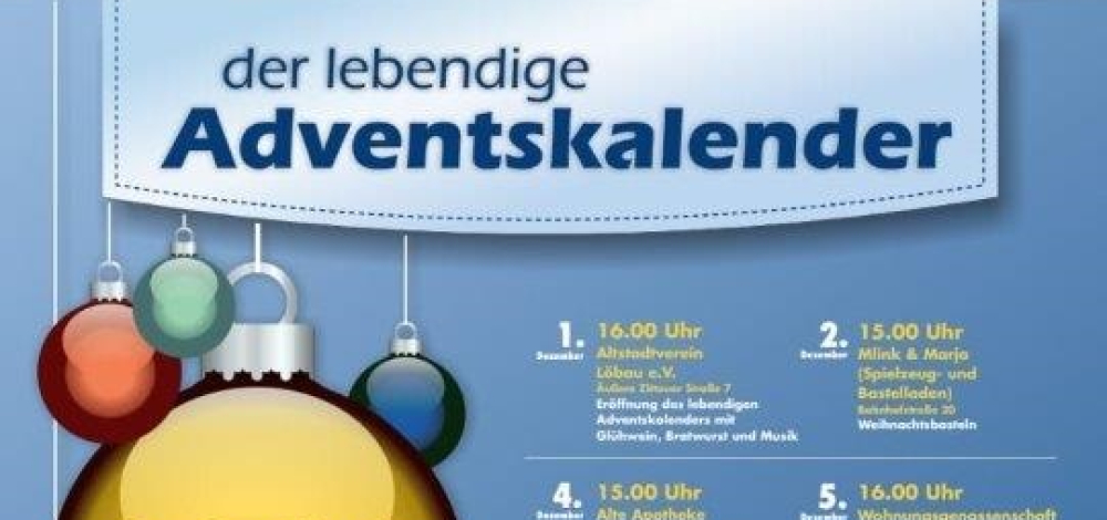Eröffnung "Lebendiger Adventskalender" Löbau