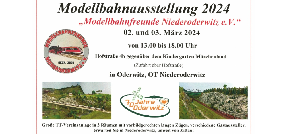 Modellbahnausstellung der "Modellbahnfreunde Niederoderwitz e.V."