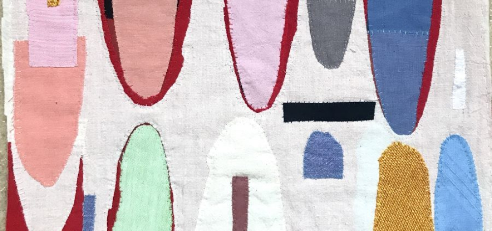 "Resonanz" Collagen, Textil und Zeichnungen Anke Kutzschbauch