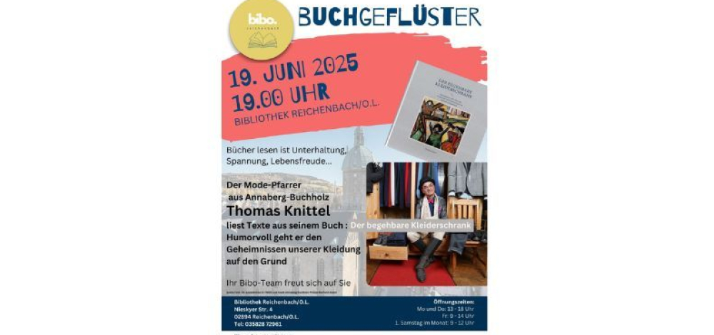 Buchgeflüster "Der begehbare Kleiderschrank" mit Modepfarrer Thomas Knittel
