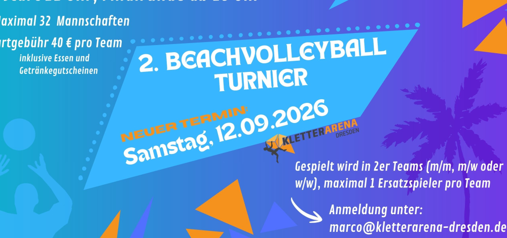 Beachvolleyballturnier Kletterarena Dresden