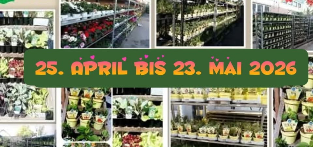 Großer Pflanzen- und Kräutermarkt mit Biergarten