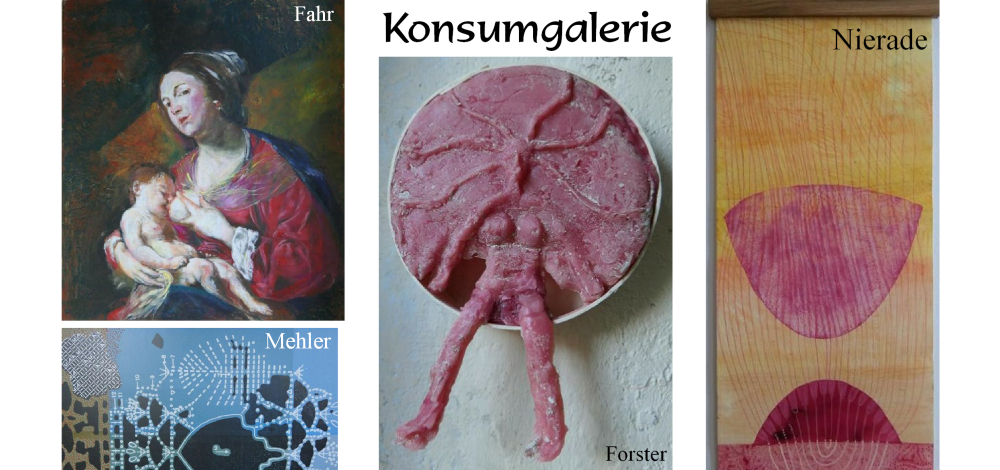Ausstellung  mit dem Titel „das was dran ist“