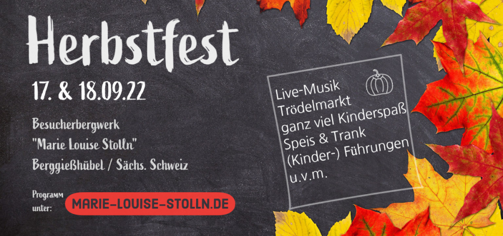Herbstfest mit Live-Musik, Trödelmarkt, Kinderspaß u.v.m. am Bergwerk