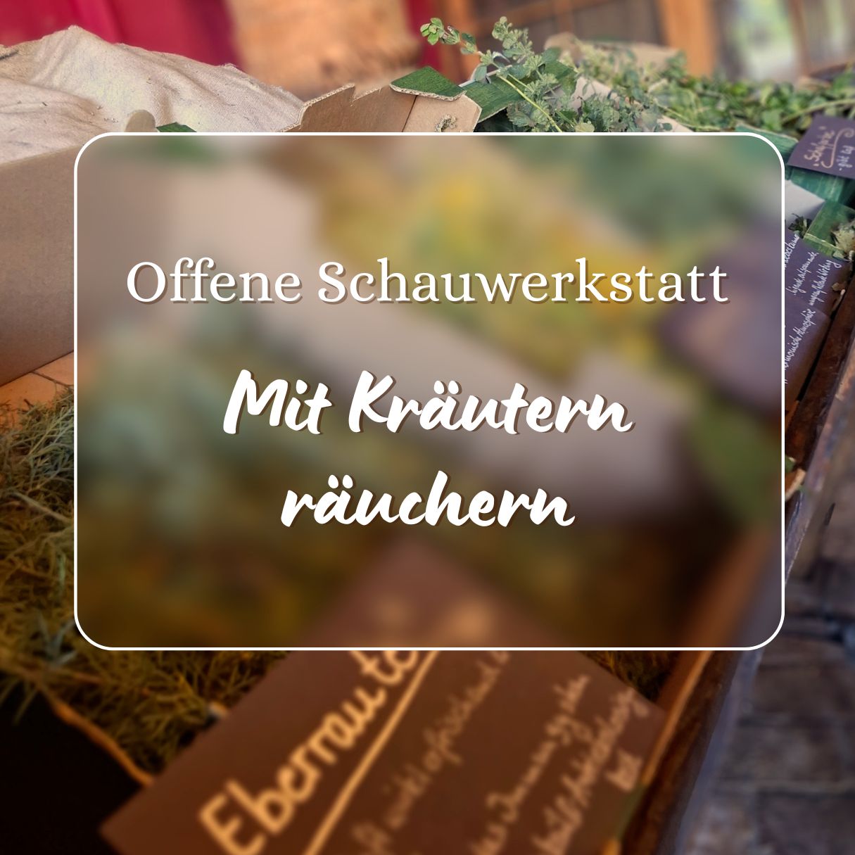 Offene Schauwerkstatt: "Mit Kräutern räuchern"