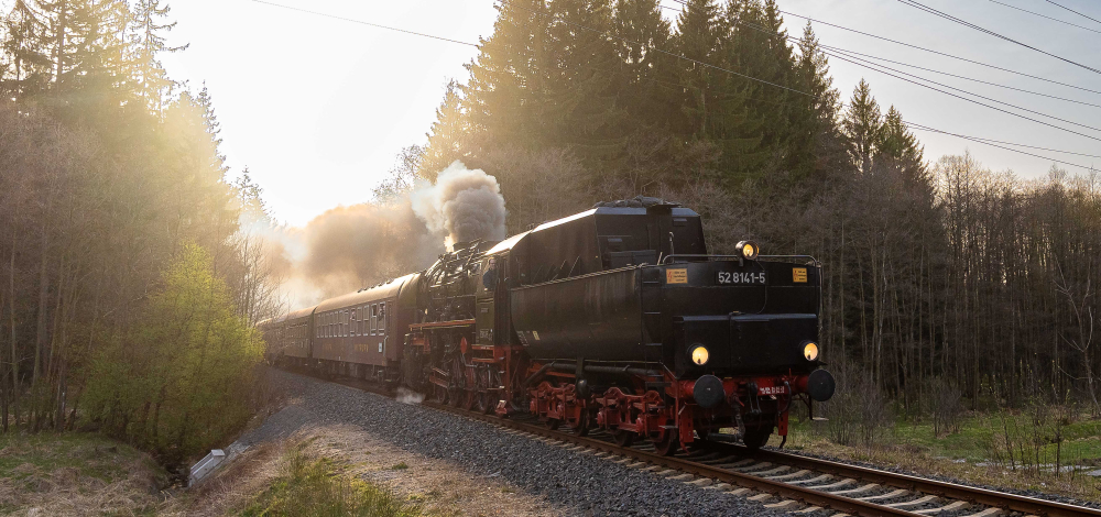 Eine Rundfahrt mit dem Dampfzug durch den Schluckenauer Zipfel