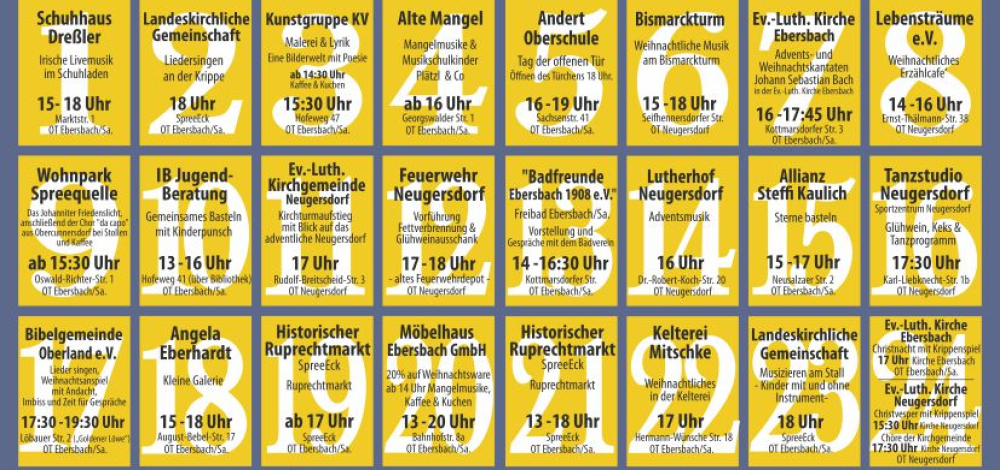 Lebendiger Adventskalender in Ebersbach-Neugersdorf Tür Nr.1