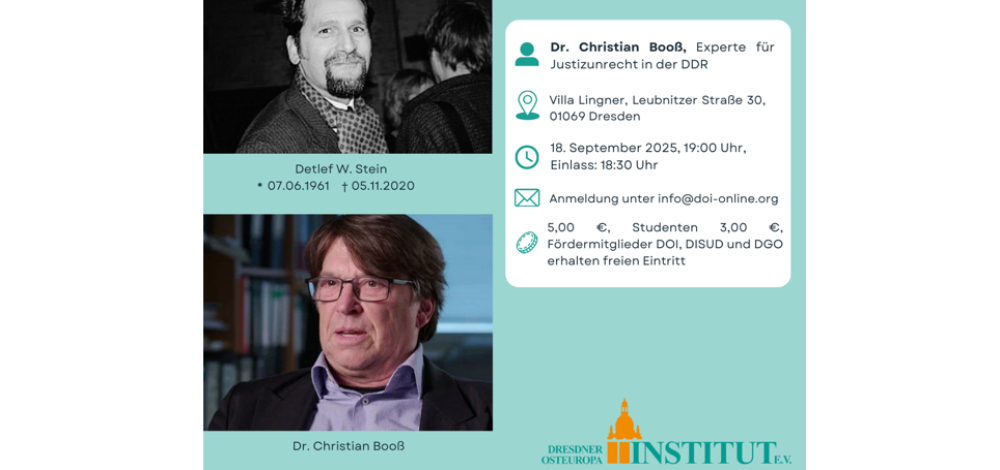 Die Detlef-Stein-Gedächtnis-Bibliothek" - Ein Verleger mit einer Sammelleidenschaft für Osteuropaliteratur – mit Dr. Christian Booß