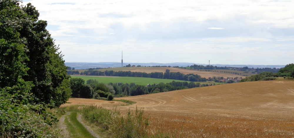 Wanderung auf den Napoleonstein am Rande des Schönfelder Hochlandes